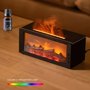 Essential oil fireplace diffuser mini flame, Humidifier